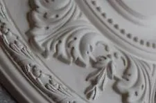 Bespoke Ceiling Rose Victorian Floral Leaf 460 mm / 18" (155mm center) Hand Crafted Plasterware