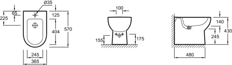 Bidet ODEON UP - 20V