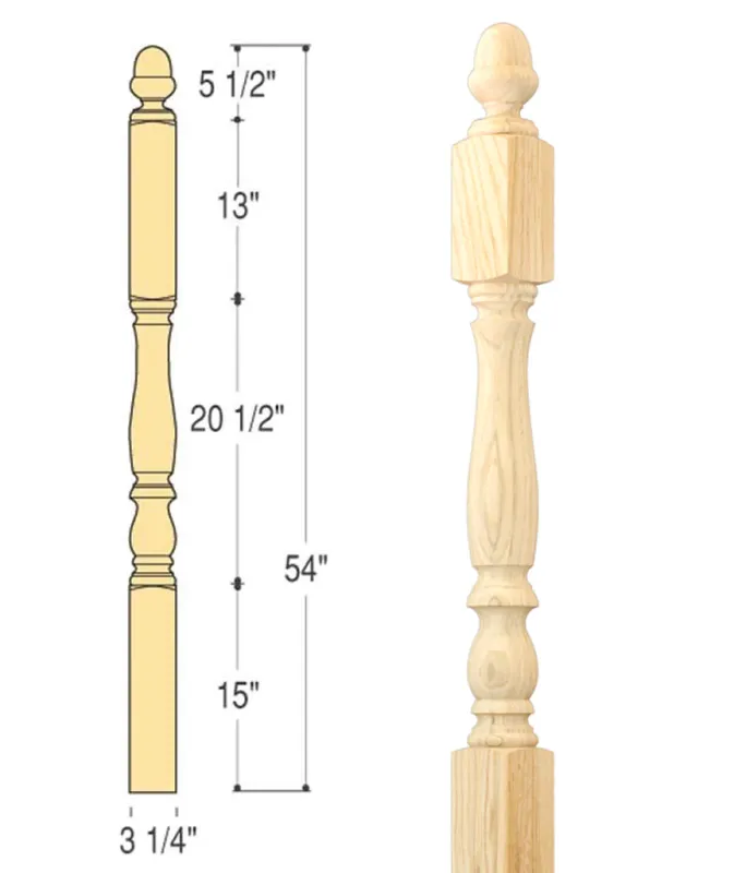 Bristol Angle Newel : C-4176