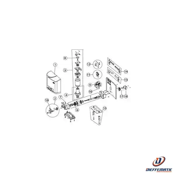 Carter Grigio Per Cross14-14e-14ve-18-18e-18ve-15v-19v Ditec 6cs18c 2 Pz Entrematic
