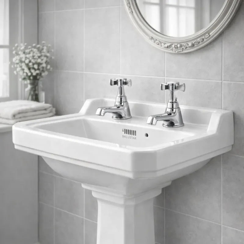 Cashel Time-honored Basin Taps Chrome (Pair) Vibration Reduction