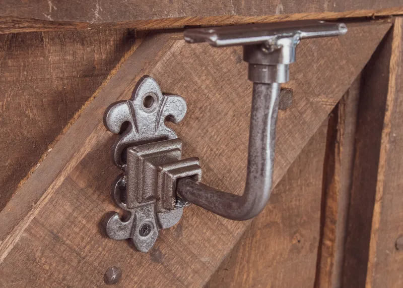 Cast iron bracket handrails & shelfs Brushed Nickel