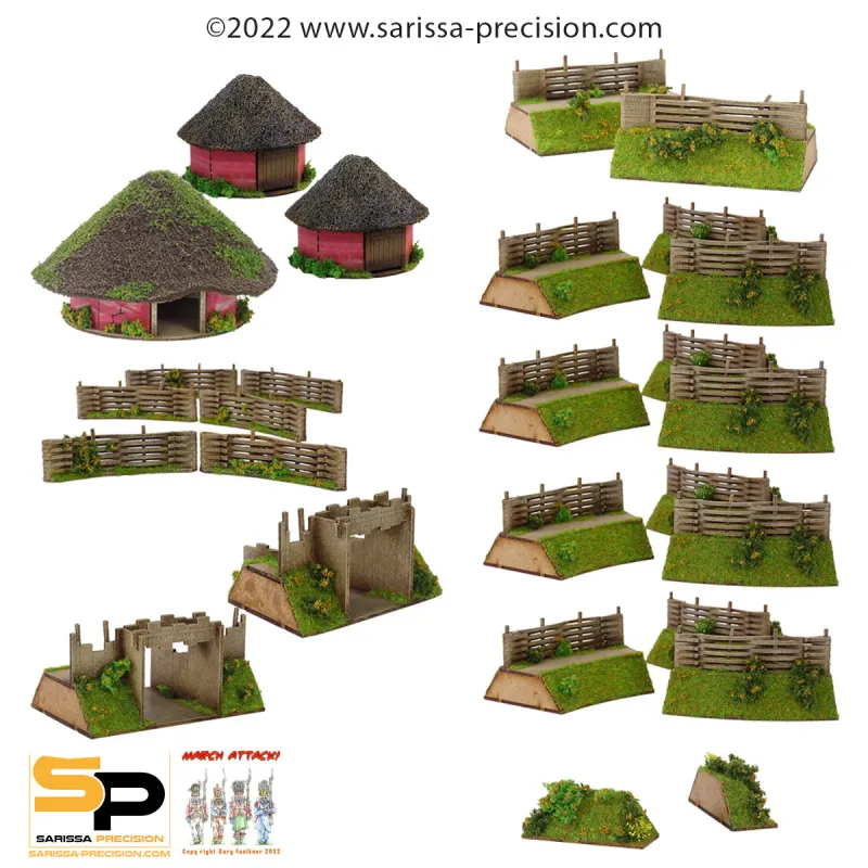 Celt Fortified Palisade Village (28mm)