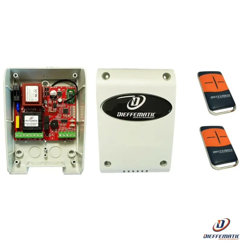Centralina Universale Per Serranda Garage + Ricevitore E 2 Telecomandi 433 Mhz Easy Installation