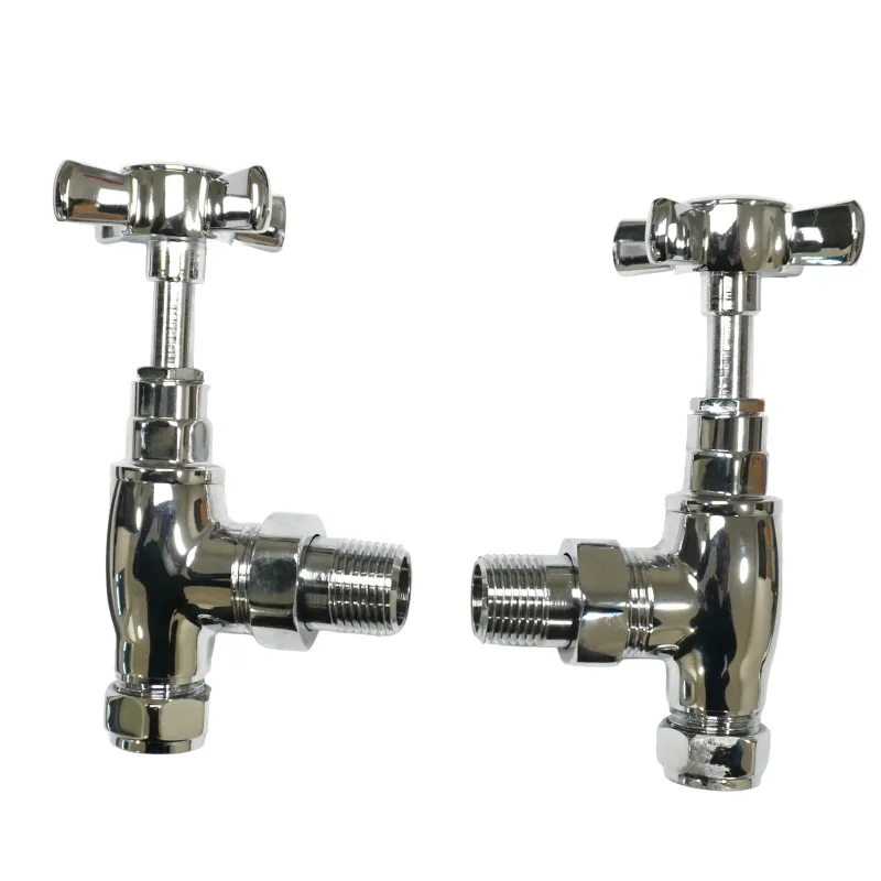 Classic Chrome Angled Radiator Valves (Pair)