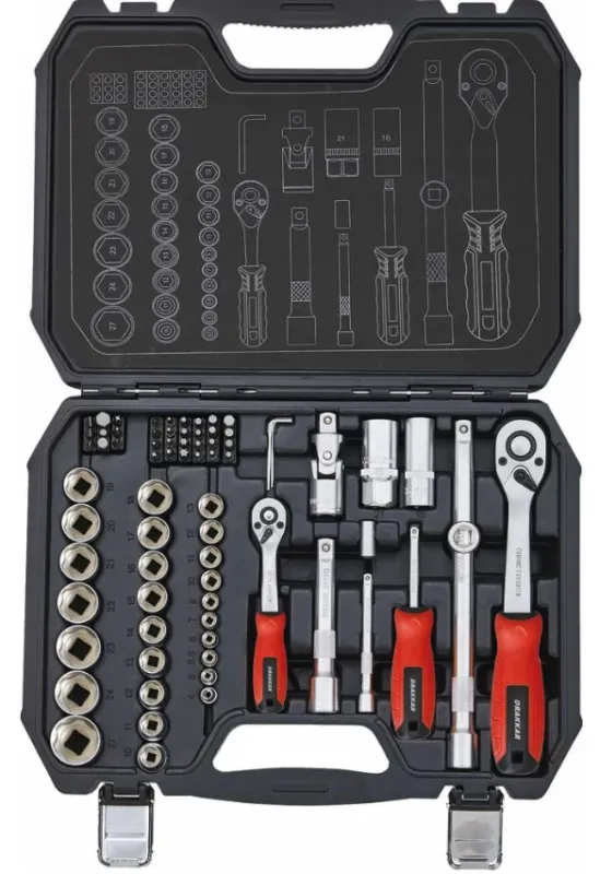 Coffret de douilles 1/4" 1/2" - 73PC