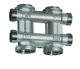 COLLETTORE COMPLANARE COMPONIBILE FAR 3/4" 2+2 CROMATO ART. 375034