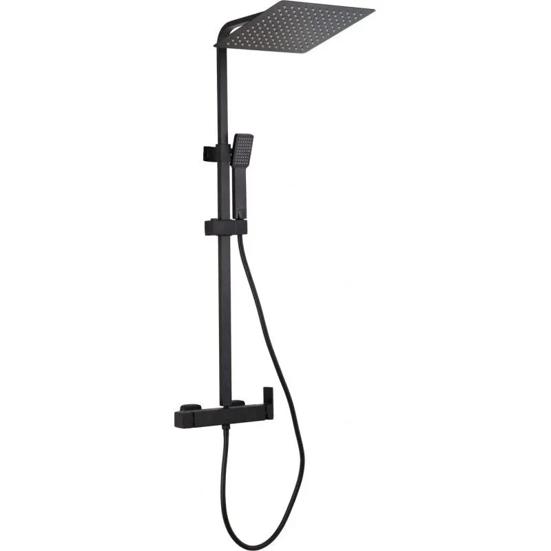 Colonne de douche mitigeur MANZO noir mat Made USA