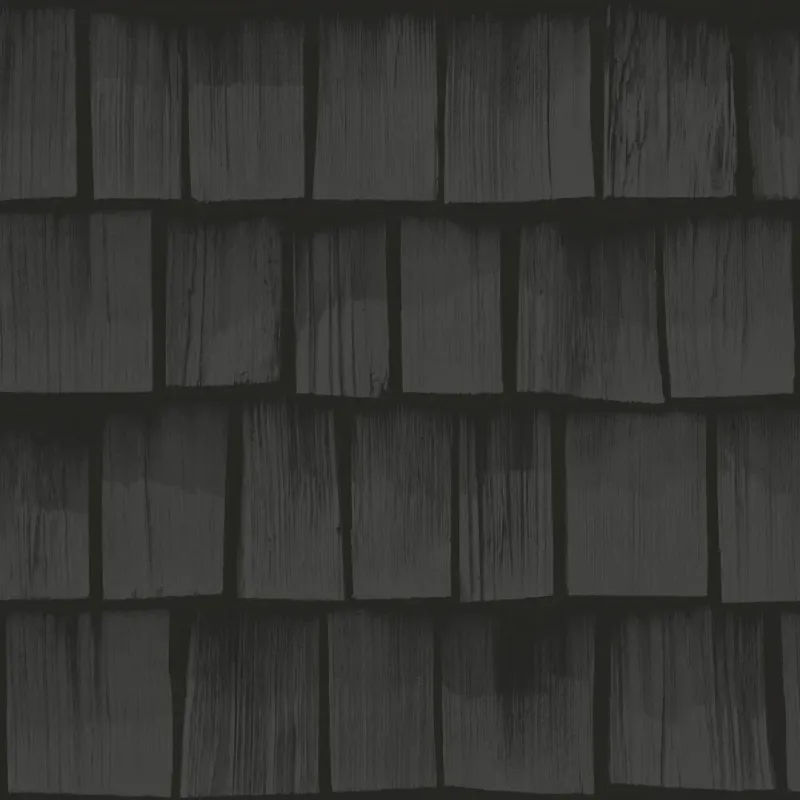 Colorado Wood Tile Wallpaper Charcoal Grey