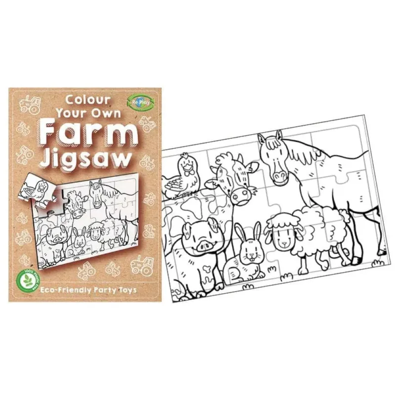 Colour Your Own Farm Eco Jigsaw Brushed Nickel