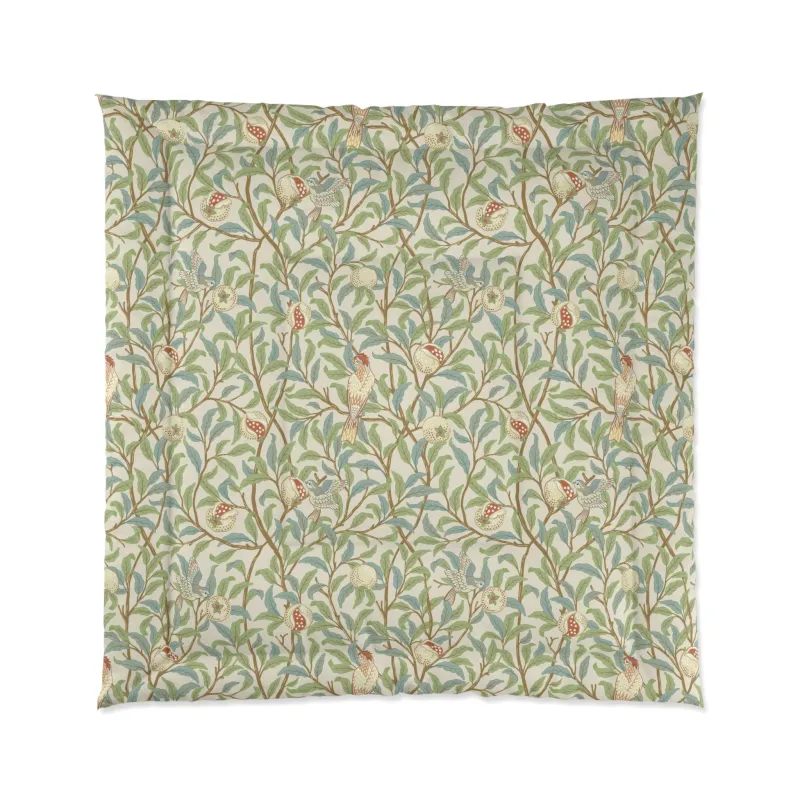 Comforter inspired William Morris - Bird and Pomegranate Collection (Parchment)