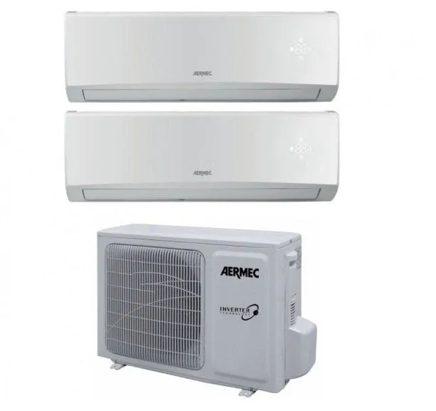 Condizionatore Climatizzatore Aermec Binary Split Inverter R-32 Modello SLG 9000+12000 Con MLG420 Wi-Fi Optional