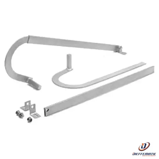 Coppia Bracci Telescopici Curvi Tubo 40 X 10 Mm Per Automazioni Emega Came E786A