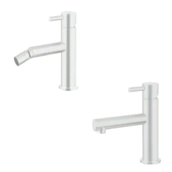 COPPIA MONOCOMANDO LAVABO E BIDET KELLER TAPS MINIMAL BIANCO OPACO Compatible DeWALT Batteries