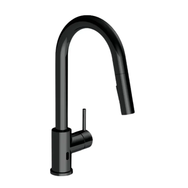 Cordless Robinet de cuisine alt cantinneta noir monocommande sans contact