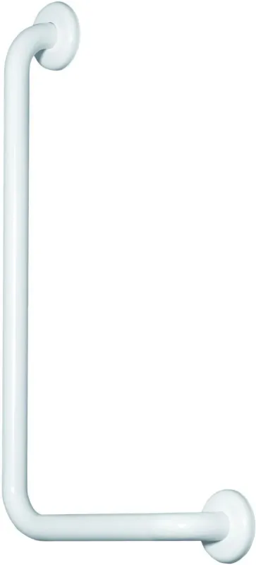 CORRIMANO SINISTRO 90° ACCIAIO INOX LACCATO BIANCO 30 X 60 CM