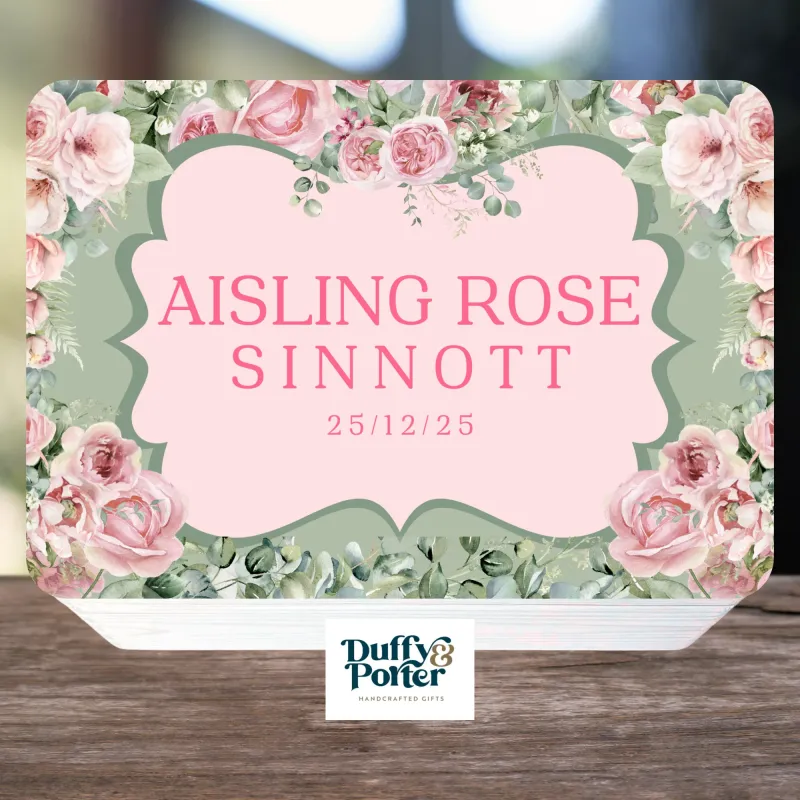 Cottage Rose Timber Keepsake Box