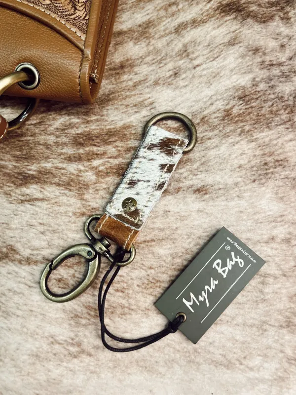 COWHIDE SLIM KEYCHAIN