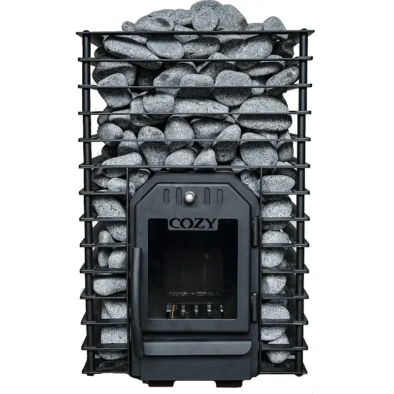 Cozy Heat Quattro Thru-Wall Sauna Stove Wood Burning Sauna Stove Work Light