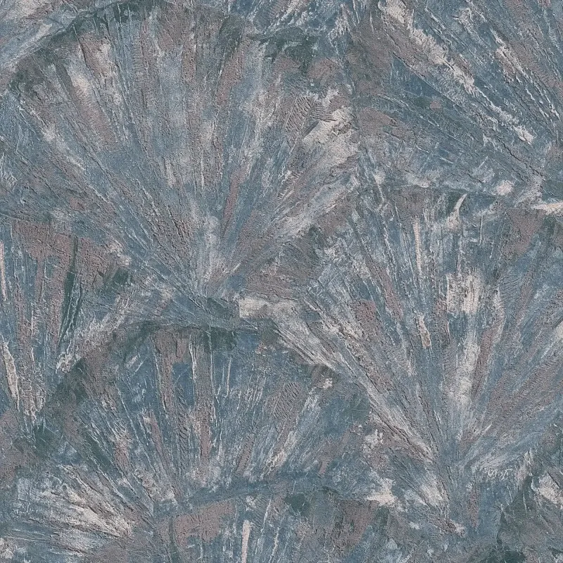 Curated Shell Wallpaper Navy Tones