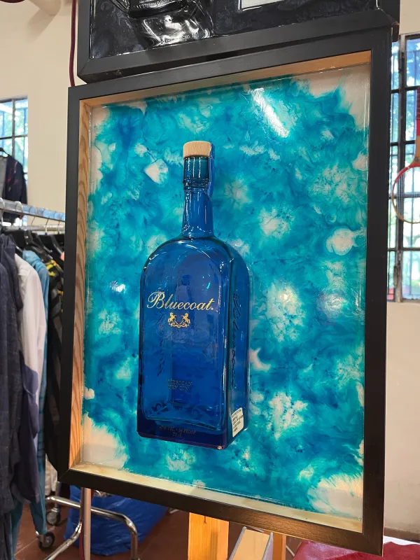 Current Painting Bluecoat Gin Bottle