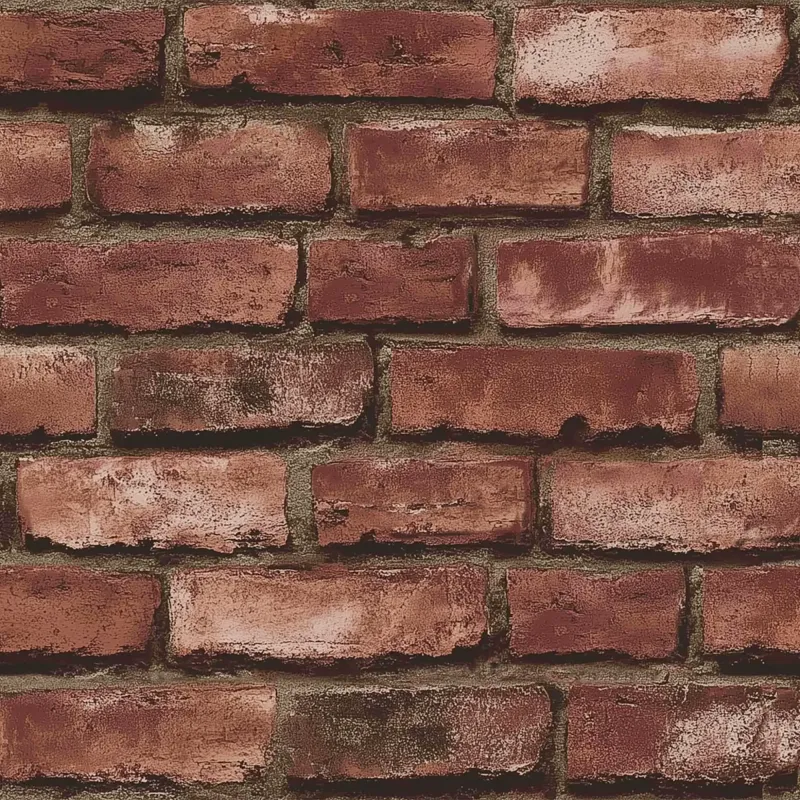 Deansgate Brick Wallpaper Ruby