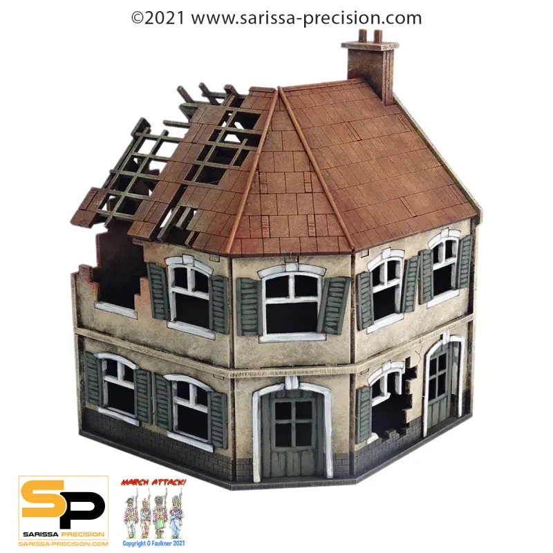 Destroyed Corner Terrace House - 20mm 3-Year Service Plan