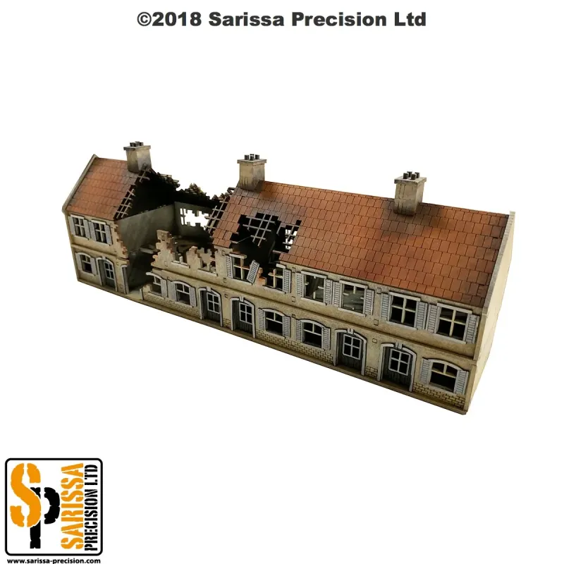 Destroyed Terrace House Block - 15mm Home & Workshop