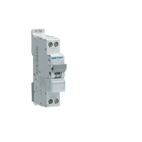 Disjoncteur 1P+N 4.5/6kA courbe C 40A 1 module HAGER MJT740