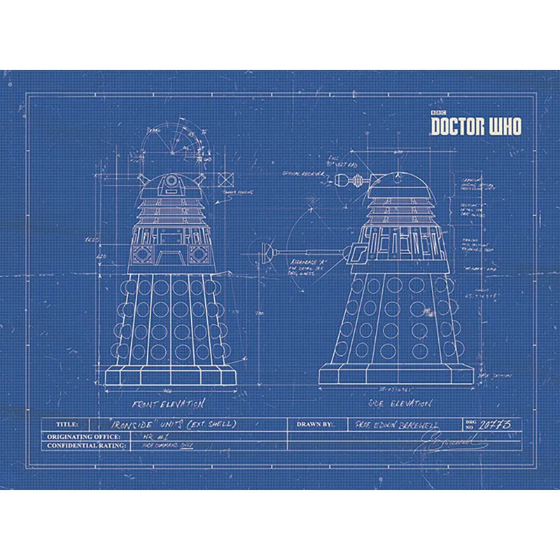 Doctor Who (Dalek Blueprint) 30X40
