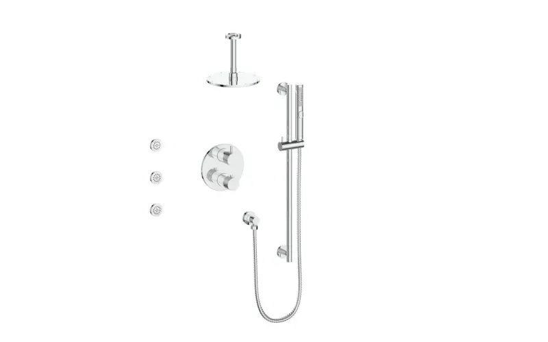DRAVA 3-WAY TH SHOWER KIT BODY JETS AND 6" CEILING ARM N/ Industrial Design