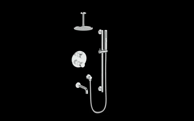 DRAVA 3-WAY TH SHOWER KIT 6" CEILING ARM N/ Made USA