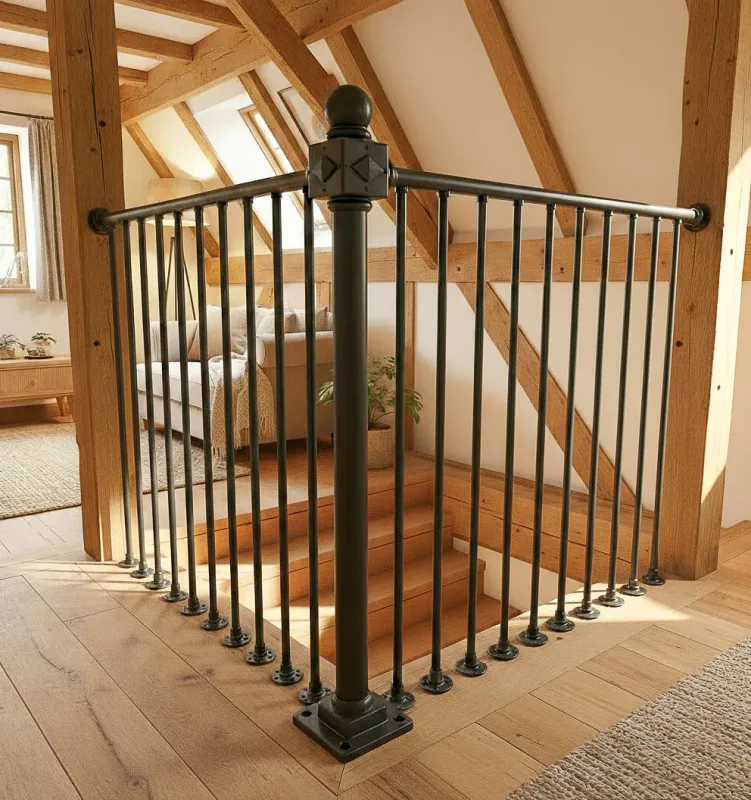 Ebony Wrought Iron vintage Balustrades Handrail
