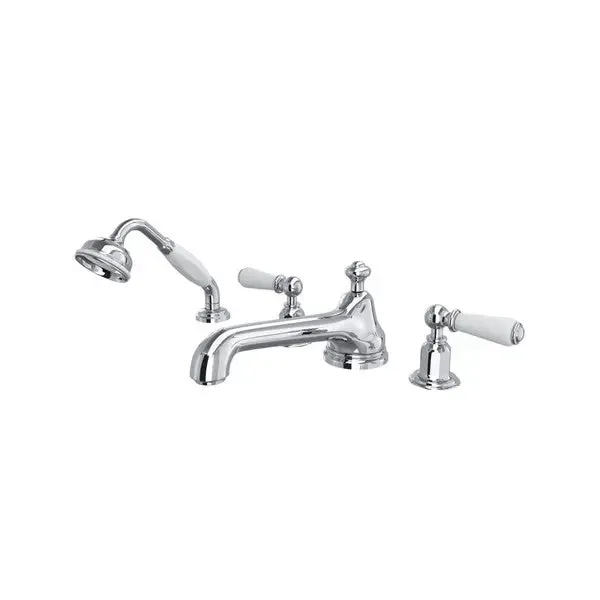 Edwardian™ 4-Hole Deck Affix Tub Filler Low Spout