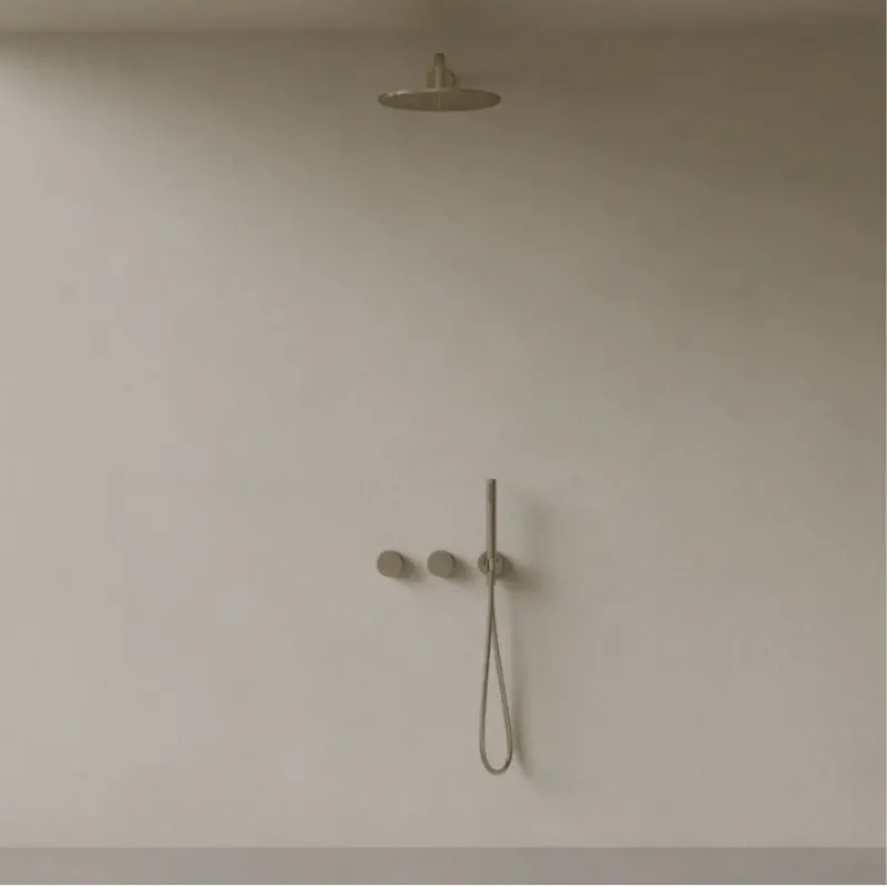 ELEMENTO BATH | THERMOSTATIC CURVED ARM RAINFALL SHOWER SYSTEM | $1,912.50 - $2,512.50