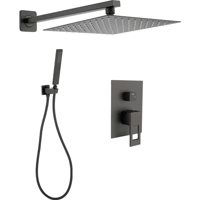 Ensemble de douche mural monocommande TELMO noir mat Home & Workshop