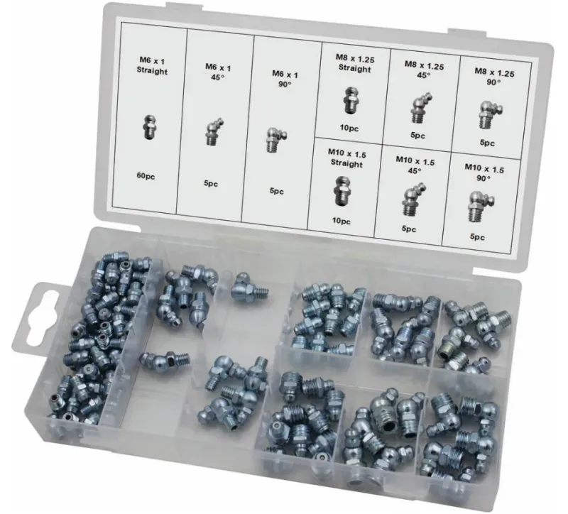 Ergonomic Design Assortiment 110 pcs graisseurs hydrauliques