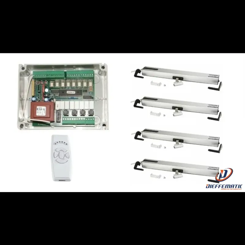 Ergonomic Design Kit Completo 4 Motori + Centrale E Telecomando 6 Ch Per Vasistas Lucernai 230V