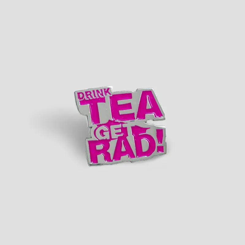 Ergonomic Design Lovenskate Drink Tea Secure Rad Pin Badge