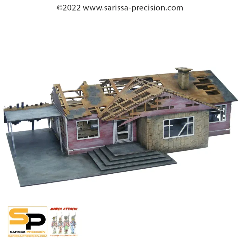 Ergonomic Design Residential Ranch Style Derelict (Car Port LHS)