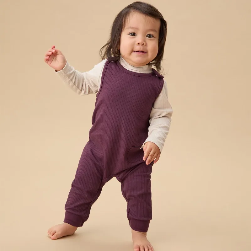 Ergonomic Design Ribbed Dungarees