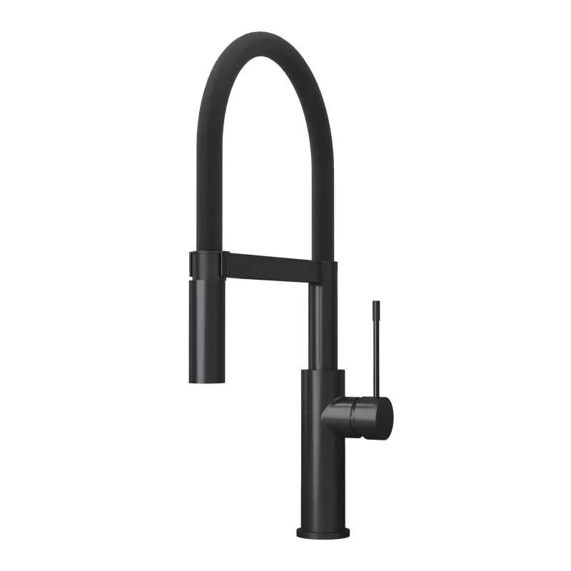 Ergonomic Design Robinet de cuisine rubi soba noir mat monocommande