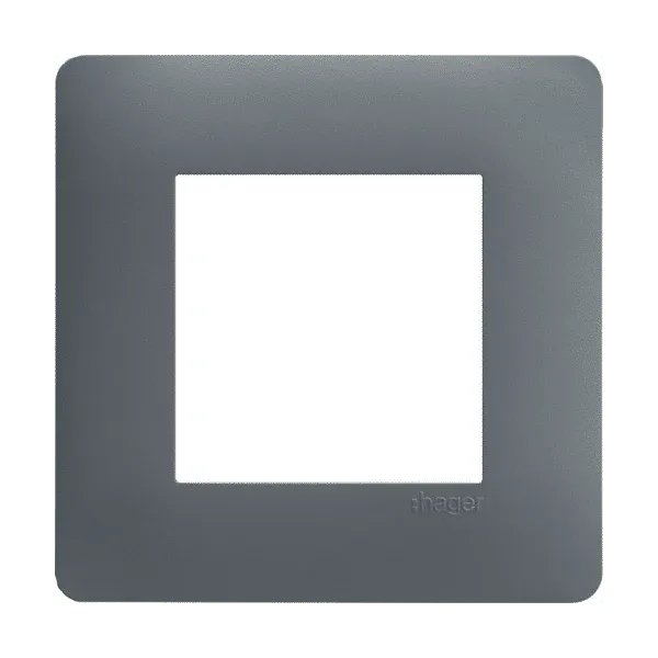 Essensya plaque 1 poste anthracite Hager WE521