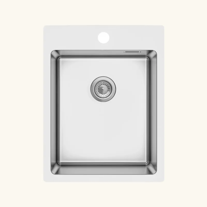 Evier inox Luisina JAVA 1 bac 390x505