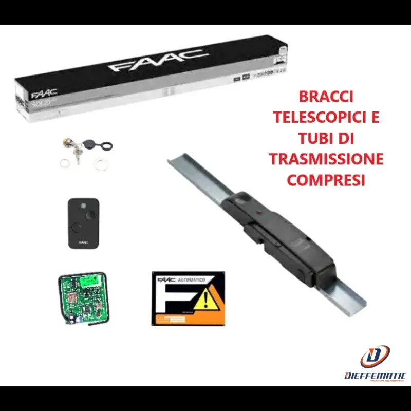 Faac Durable Kit 550 Automazione Porte Basculanti Contrappesi + Tubi + Brac. Dr.