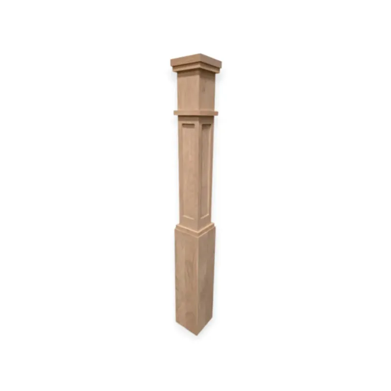 Farmhouse Series - Rectangle Recessed Panel Newel Mid Trim - 6.25" x 55" - FH625RP
