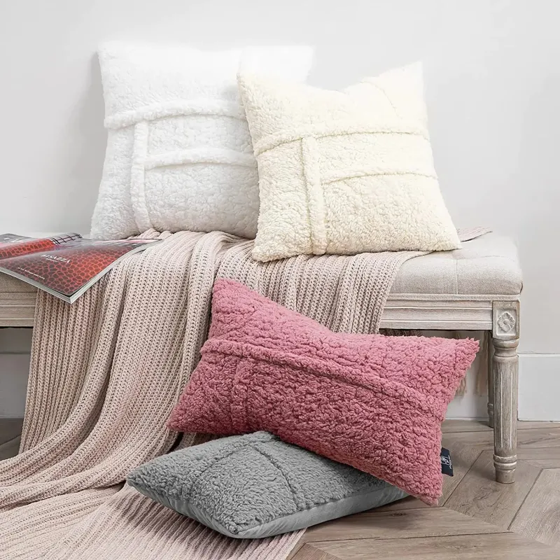 Flippable lambswool pillowcase