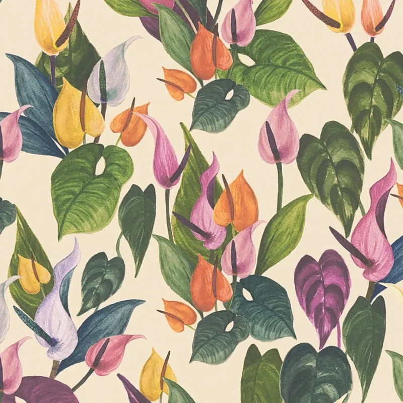 Foliage Flow Wallpaper Cream