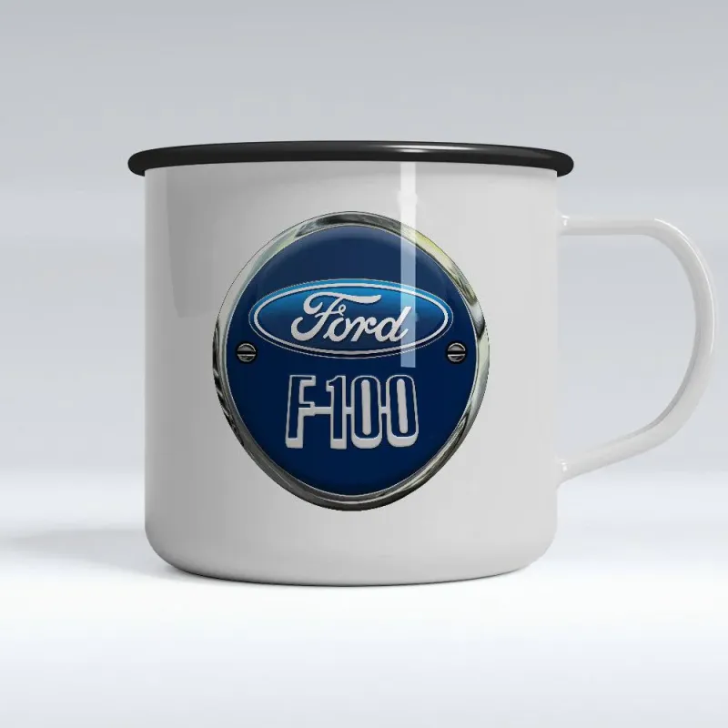 Ford F100 Kodiaq Enamel Mug | Lifetime Warranty