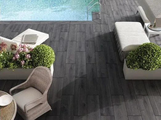 Foresta Anthracite Porcelain Planks £18 Per Sqm Inc Vat